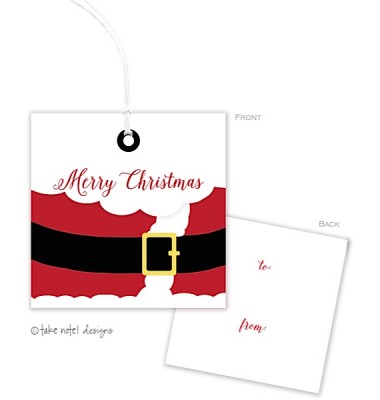 Christmas Gift Tags, Santa, Take Note Designs